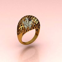 Butterfly ring 3D print model (182215)