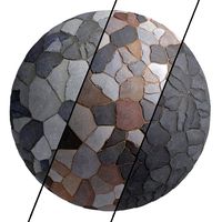 Ston Wall Material 2 - By 3 color, Pbr By Sbsar, 4k (181886)
