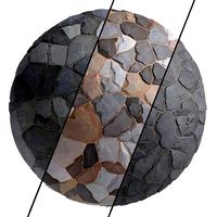 Ston Wall Material 1 - By 3 color, Pbr By Sbsar, 4k (181884)