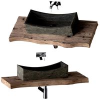 Stone washbasin with slab top (181545)