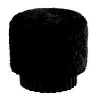 LOTO Pouf in Sheepswool Long Hair Fabric by Peca (181321)