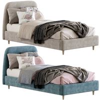 Oatmeal Raelynn Upholstered Bed Set 197 (181298)