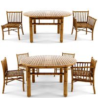 Furniture Bamboo Table and Chair (181060)