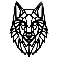Geometric wall wood panel "Wolf" (171882)