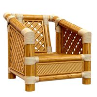 Restaurant Bamboo armchair with wicker planks (168587)