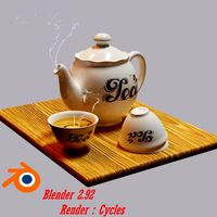 Teapot with cups (168551)