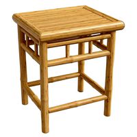 Bamboo wicker wooden quad stool (168271)