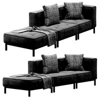 Sofa Cushy Sectional With Metall Legs By Pottery Barn Teen (167779)
