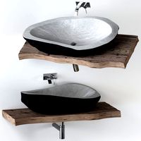 Stone washbasin with slab top (163461)