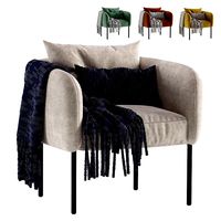 Modern Upholstered Charcoal Accent Armchair (158774)