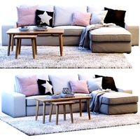 Ikea Kivik Two-seat Sofa With Chaise Longue (157700)