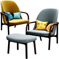 Neva Lounge Trimmed Armchair and footrest (154968)