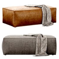 Pouf Cosima Fabric And Leather Large By Bolia (145575)