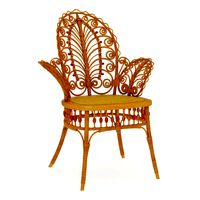 Victorian Wicker Parlor Chair C 1890 (141754)
