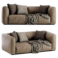 Poliform Shangai 2 seat Leather Sofa  (140583)