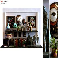 Decoration set 098 africa art style (139117)