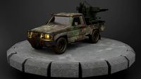 Toyota Land Cruiser J 70 pickup with Russian anti-aircraft gun ZU-23 (138754)