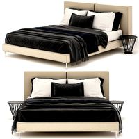 Modern ivory bed (138312)