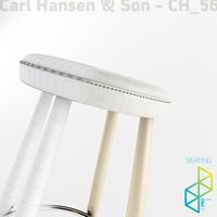 Carl HansenSon CH56 Bar stool 3D Model
