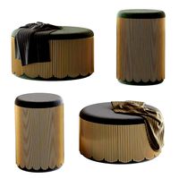 Strings Scarlet Splendour Pouffe (137307)