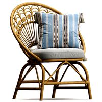 Rattan Vintage Armchair Peacock (135519)