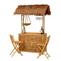 Beach Bamboo tiki bar with bottles and glasses (135290)