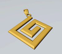 Greek Key Meander Pendant (134660)