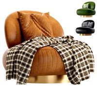 Eichholtz Clement Leather Swivel Chair  (131137)