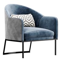 Gray and ivory Armchair (131084)