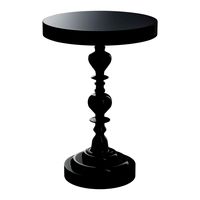 Shaine black metal coffee table  (131068)