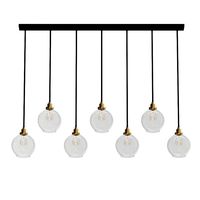 Loft Clear Glass 7 Sphere Cloche Chandelier (130946)