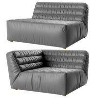RH Chelsea Oversized Modular Leather Armless Chair (130827)
