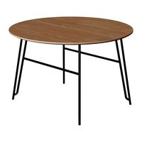 Table Novaks 120 (200) x120 black, wood veneer (130289)