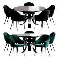Deephouse chair and Massimo Wood Top Dining Table (130269)