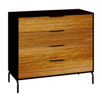 Chest of drawers Savoi 100x90 black oak veneer (128870)