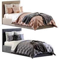 Kina cabecero gris Bed (127313)