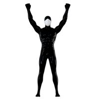 Black mannequin with white mask on face 148 (126860)