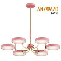 TAVIS 6 plafon Pink Chandelier (126764)