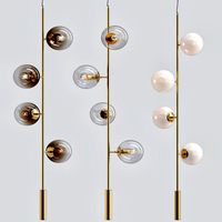 Blown smokely color glass chandelier (126698)