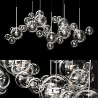 Giopato & Coombes Bolle 34 Bubble 2 CLEAR SILVER chandelier (126326)