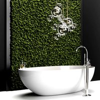 Bathroom set with moss (125775)