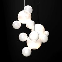 Giopato Comves Bodde 14 Frostglass SILVER Chandelier (125603)