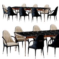 Visionnaire Thule and Jera table and chair (124534)