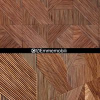 Emmemobili STRIPES BOISERIE walnut panels (124438)