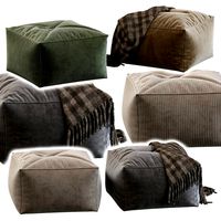 Icon Milano Velvet Footstool (123406)