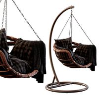 Hanging swing armchair Vinotti Makadamia Brown (123389)