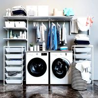 IKEA wall module Algot 14 and washing machine (122873)