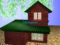 3d brick house 3D Model