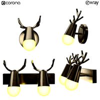 Deer Gold Wall lamp  (119824)