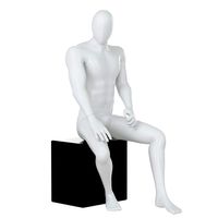 Male faceless mannequin sitting on a white box 71 (119756)